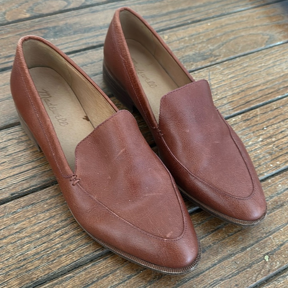 Madewell brown leather loafers size 7.5